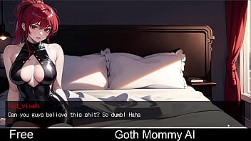 Cyberpunk Goth Mommy fucks AI in erotic strategy game