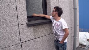 Big ass brunette gets pleasured in her ass in the bathroom