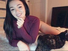 Amateur Asian teen sucks this big hard cock