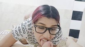 18 year old brunette big saggy tits from New York United States fucking her stepbrother's big dick part 110