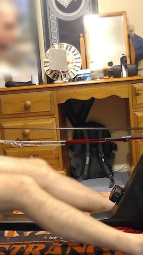 Self Bondage Breath Play and Spanking