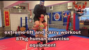 Extreme lift and carry workout 87 kg human exercise equipment