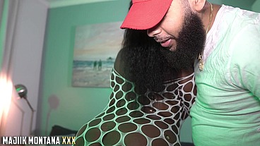 Majiik Montana Fucks Estelle Angelique's Sweet Throat & Makes Her Juicy Pussy Sing