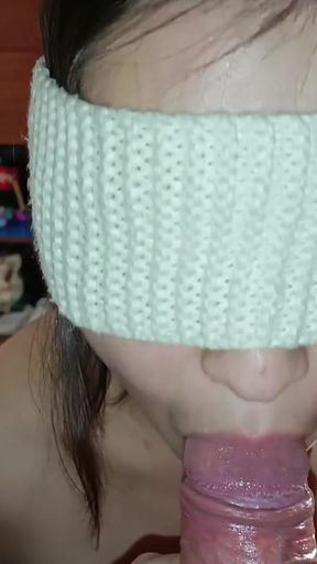 Alyona polishes the head of the penis with her lips until she shines, and gets cum in her mouth   Clip 2