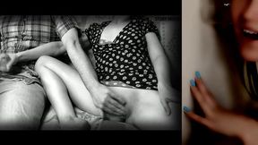 Neghbor girl mutual masturbation with her stepbrother - listening to roomate sex sounds