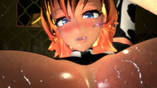 Anime Milk Doll Gets Fucked Standing up in a Orgy Cage