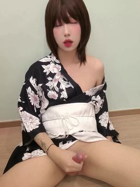 Super Pretty Asian Ladyboy Playing Her Big Cock,will You Serve Her Big Cock?