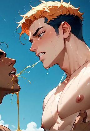 Sweating Muscles, Glory Holes, and Cum Shots Under the Red-hot Sunset Sky - Super-hot Gay Porn! Hardcore and Red Hot!