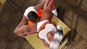 Max'_s Life Cap 54 - masaje a chica de tetas enormes y comiendole el co&ntilde_o a una chica sexy