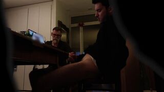 Grand son jerking in front of real grand father (gay)