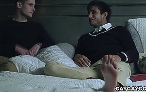 Lucky Elliot and Trevor their neigbor Andrew want to also bang with them