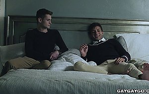 Lucky Elliot and Trevor their neigbor Andrew want to also bang with them