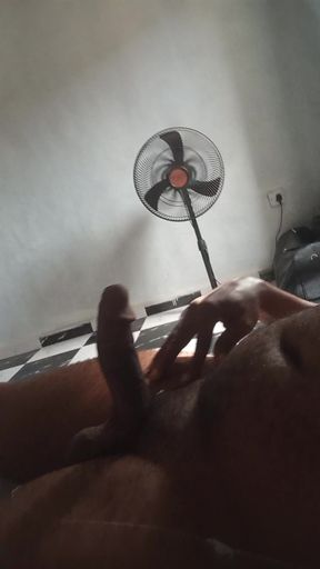 Massaging my dick for next action