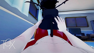 Fantasy Anime Hentai Game Hot Horned Girl Hardcore Sex and Deep Blowjob