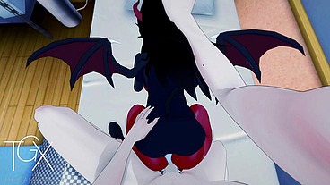 Fantasy Anime Hentai Game Hot Horned Girl Hardcore Sex and Deep Blowjob