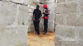 Ebony Slime Waist Got Smashed on the Wall of an Uncompleted Building Doggy