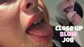 EXTREME CLOSE UP: The most sensitive blow job with young 18 years old girl and foot job as a bonus