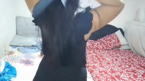 Horny Stepson Watches His Stepmom with a Big Ass Taking a Bath