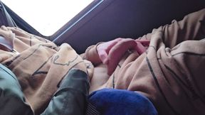 Risky wank on bus