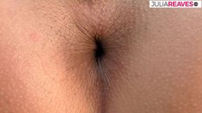 Step sister fucks herself with giant cucumber