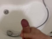 jerking off in the shower