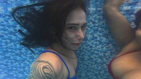 My stepsister and I explored our passion underwater