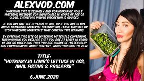 Hotkinkyjo lamb'_s lettuce in ass, anal fisting &amp_ prolapse