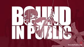 Stud in a metal cage is fucked by horny bar patrons