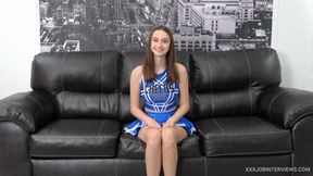 Mel Marie Gets Anal CreamPie in Cheerleader Interview in POV