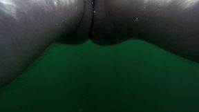 Stroking Off Underwater in Public Lake