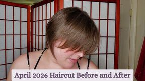 April 2026 Haircut Before and After - Short Hair Brunette MILF