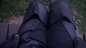 bikergirl in leather