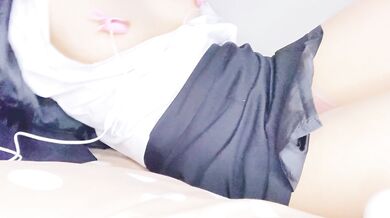 パンスト履いたスーツ女子が、電マでクリ責めオナニーしたら、白濁汁ダラダラでイっちゃう