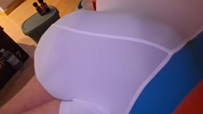 White Wrestlingsuit Shows Everything