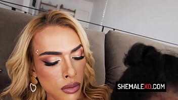 Beautiful tranny Jessica West deepthroat and anal sex with her boyfriend
