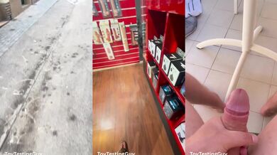 Sitges Holiday Sex Shop Amateur Milf Flashing Her Big Dick