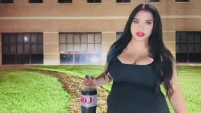 BBW BURPING CHALLENGE IN PUBLIC BIG BELLY