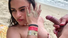 Fucking My Best Friend&#039;s Wife on a Nude Beach During a Business Trip, Real Couple Caught Us