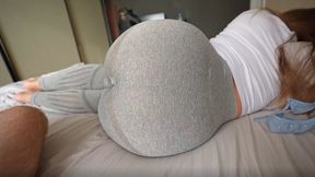 Sis took raw creampie through torn spandex