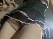 下着姿で深夜徘徊してみた（変態散歩）