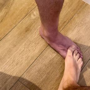 I Jerk My Straight Friend&#039;s Italian Cock and Help Him Cum on My Feet