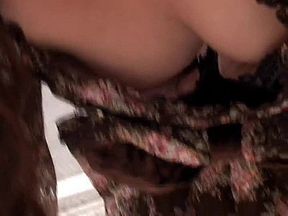 Asian model interviewed and caught in downblouse filming