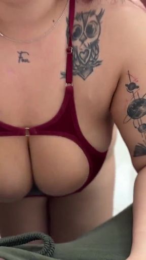 Unforgettable moment from &quot;My instructor masturbates watching me live and ends up seeing my big tits&quot;