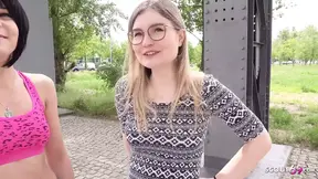 Berlin Scout's Two Skinny Girls First Time FFM 3some