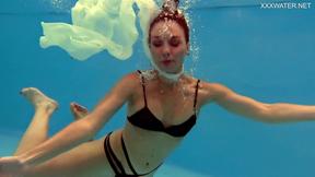 ”Russian adorable pornstar babe Anastasia Ocean underwater”
