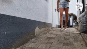 Beverage Cans under metal heels