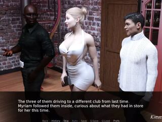AWAM - Sex scene - Interracial threesome blowjob at the club - kimmytoons