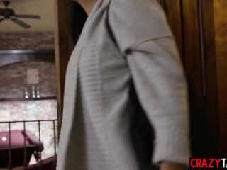 Kinky teen drilled her pervy stepdad in front of her recent stepmom