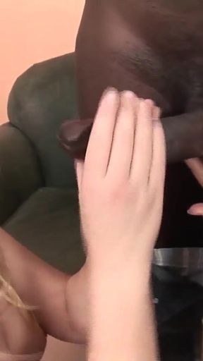 Thrilling moment from "Two horny girls playing with the big black dick of their neighbor"