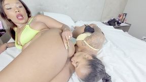 ISA CANDY DOMINATING THE DWARF AND MAKING HER SWALLOW HER BITTER, STINKY FARTS - CLIP 3